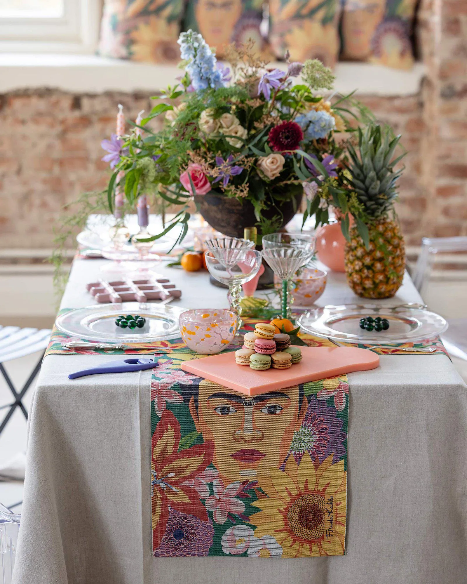 Flores kökshandduk 35x50 cm, Multi Ekelund Linneväveri