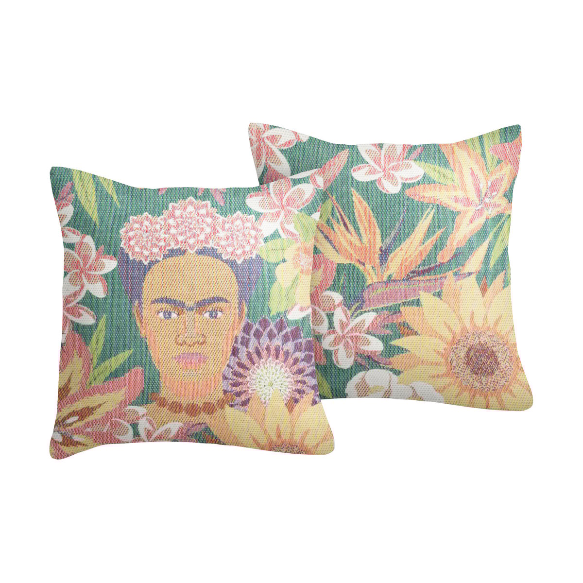 Ekelund Linneväveri Flores kuddfodral 40x40 cm Multi