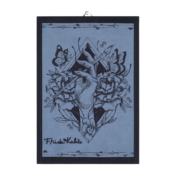 Frida Kahlo Amor Al Arte kökshandduk 35x50 cm, Svart Ekelund Linneväveri