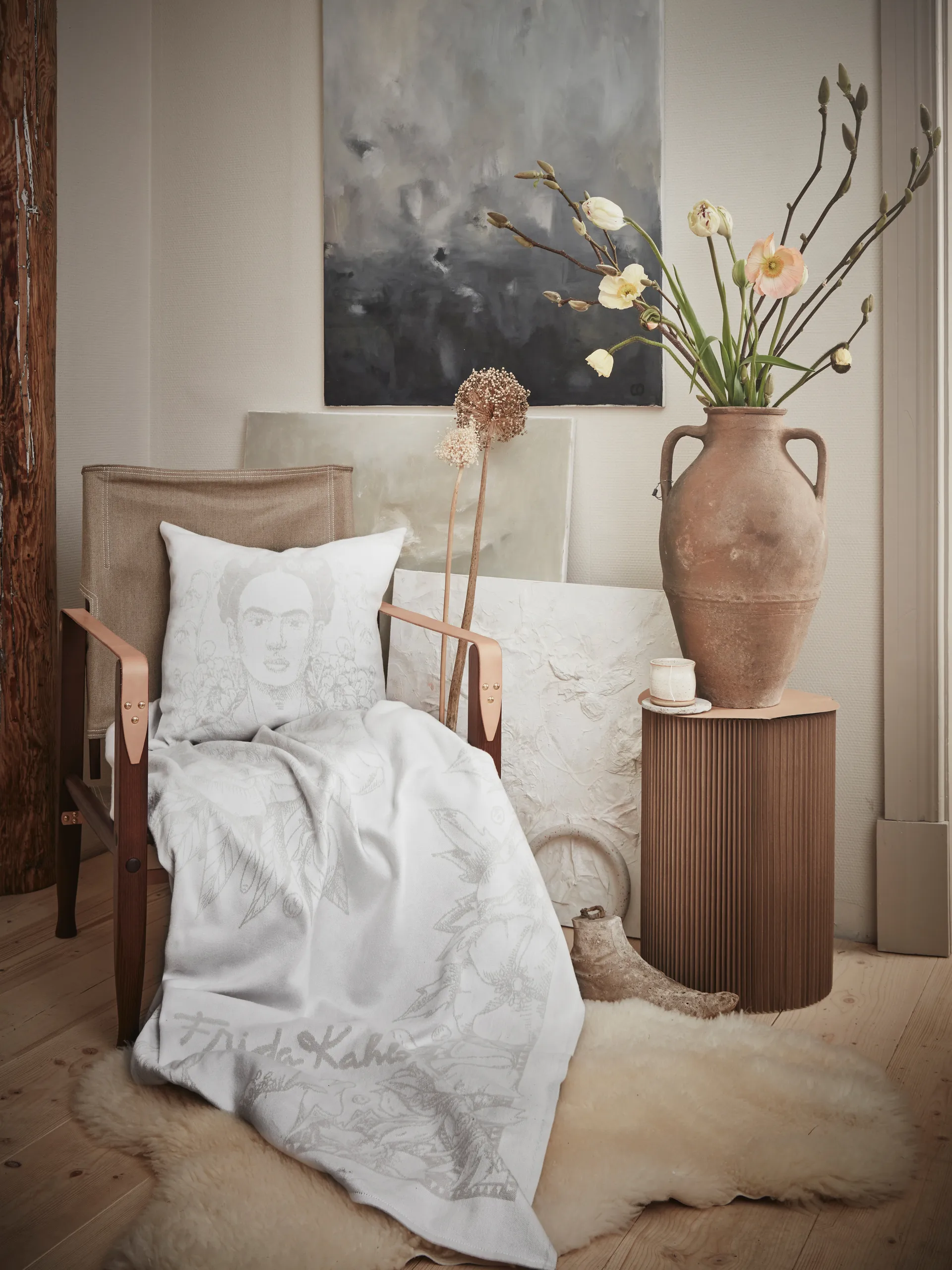 Frida Kahlo filt 140x170 cm, Belleza Ekelund Linneväveri