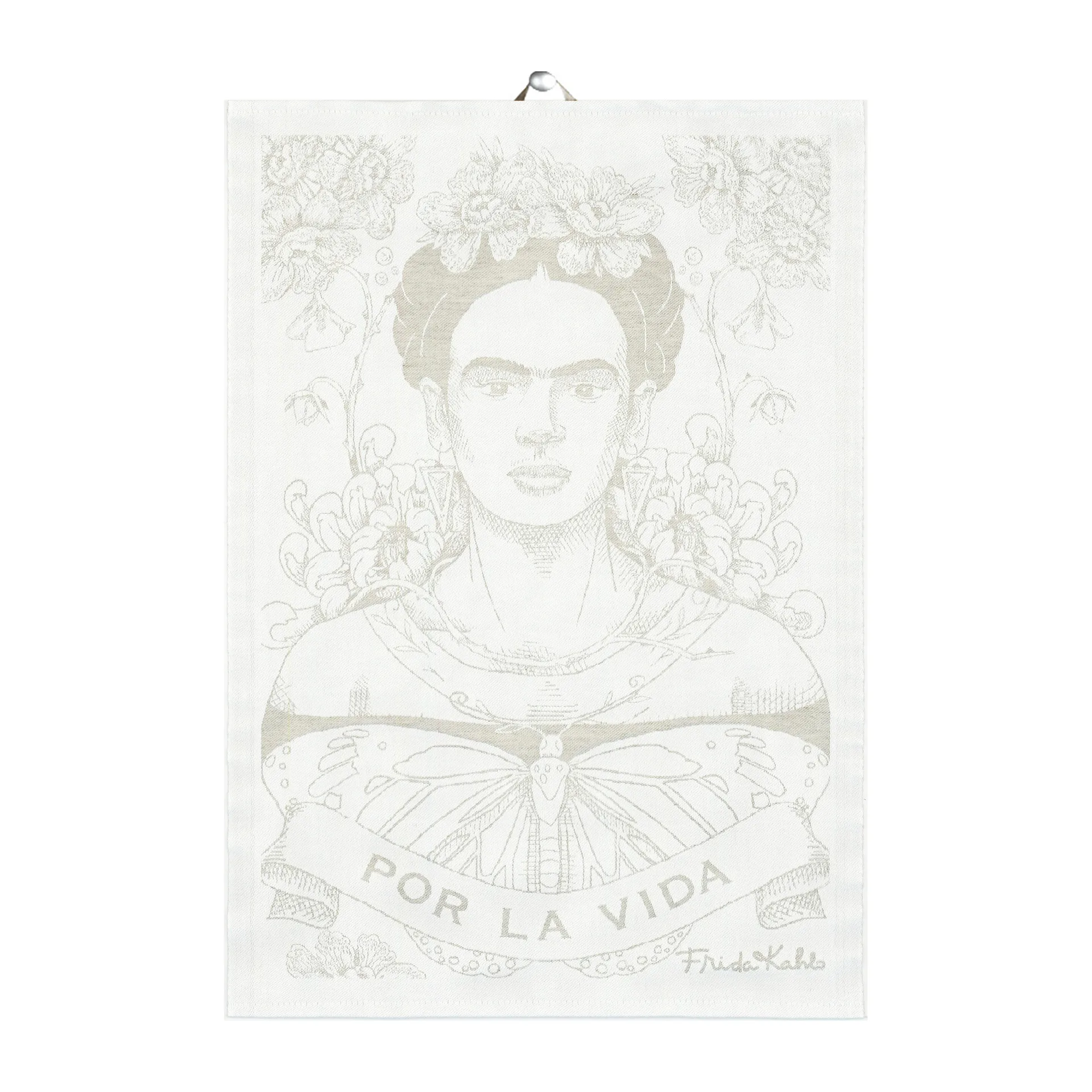 Frida Kahlo kökshandduk 35x50 cm, Belleza Ekelund Linneväveri