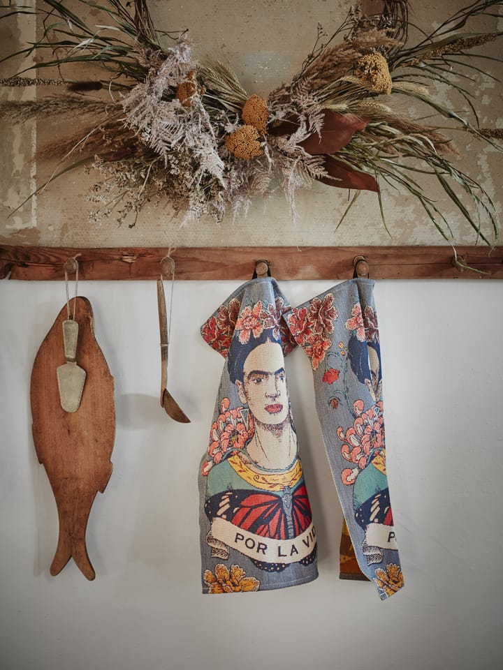 Frida Kahlo kökshandduk 35x50 cm, Vida Ekelund Linneväveri