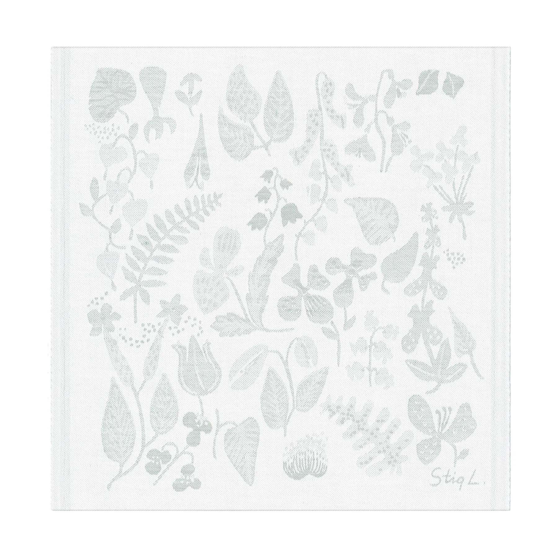 Herbarium servett 35x35 cm, Grå Ekelund Linneväveri