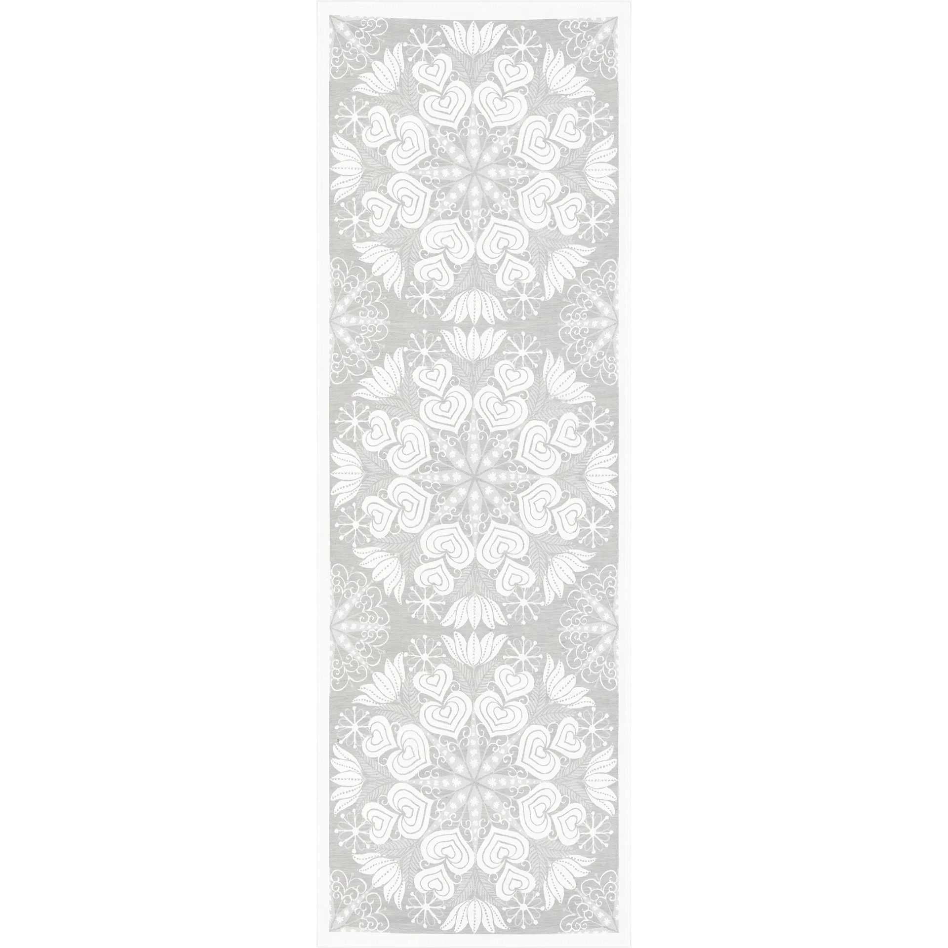 Hjärtbo bordslöpare 50x150 cm, Grå Ekelund Linneväveri