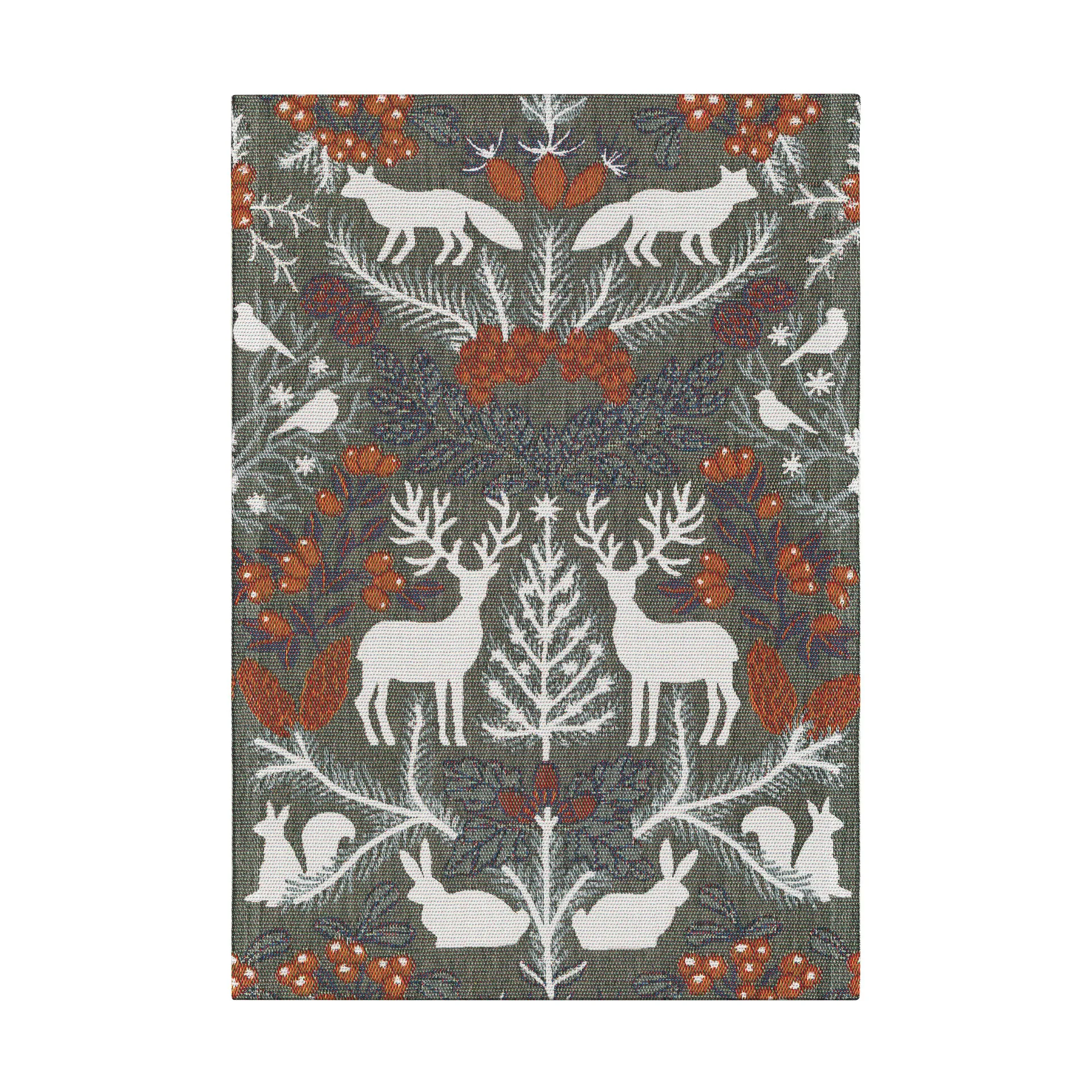 Hjortnäs kökshandduk 35x50 cm, Grå Ekelund Linneväveri