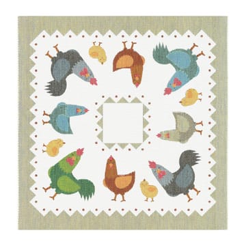 Hönsfamilj servett 35x35 cm - Multi - Ekelund Linneväveri