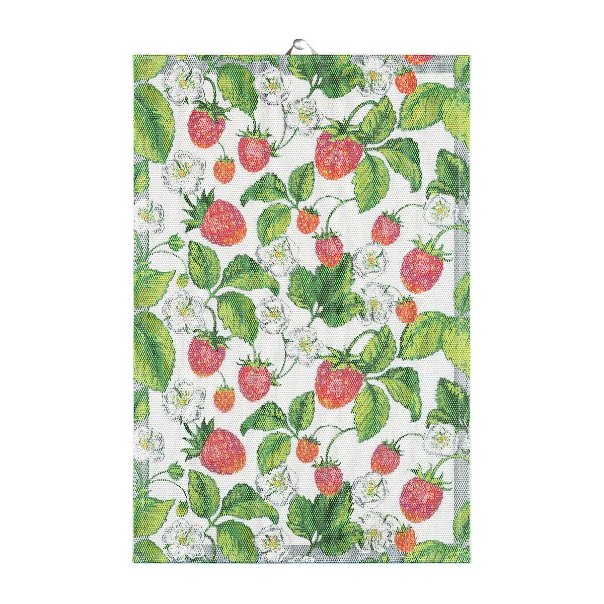 Ekelund Linneväveri Jordgubbar kökshandduk 40x60 cm Multi
