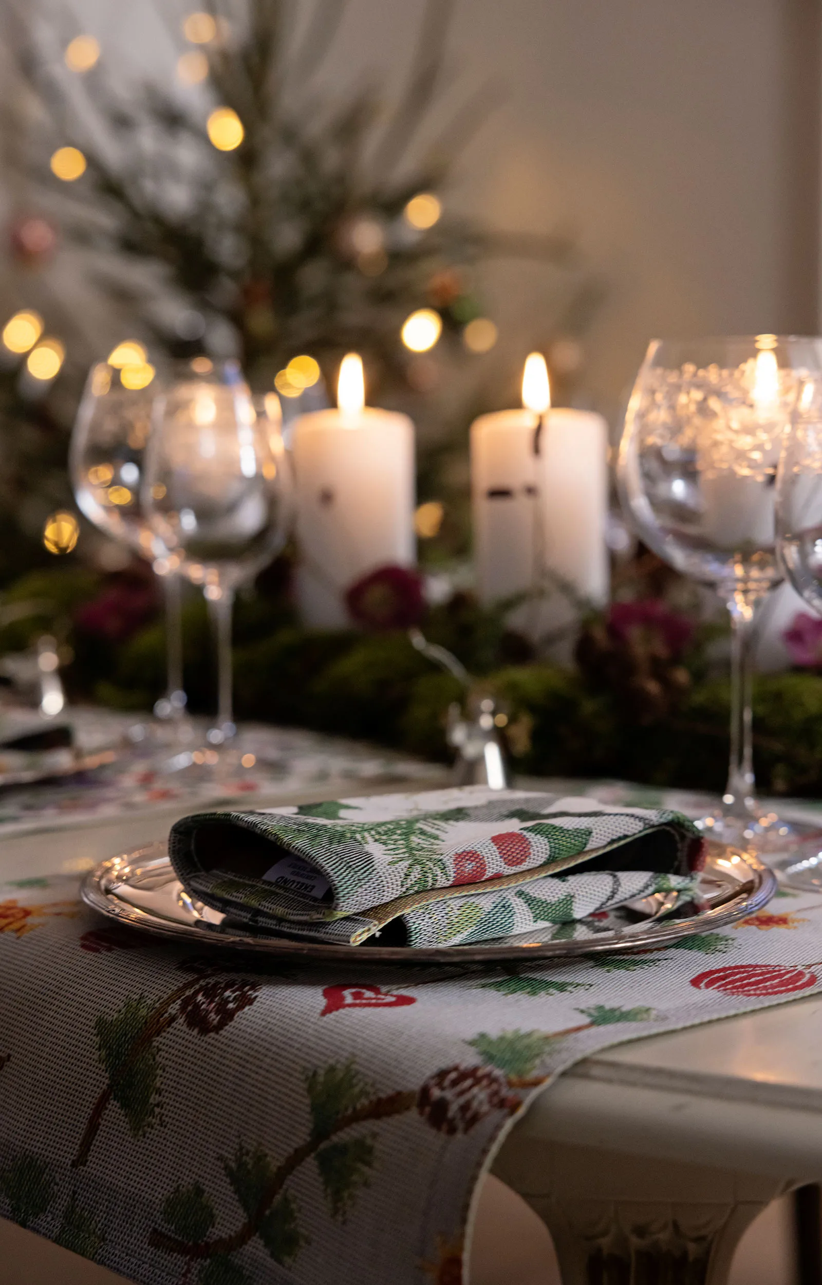 Julefröjd bordstablett 35x48 cm, Multi Ekelund Linneväveri