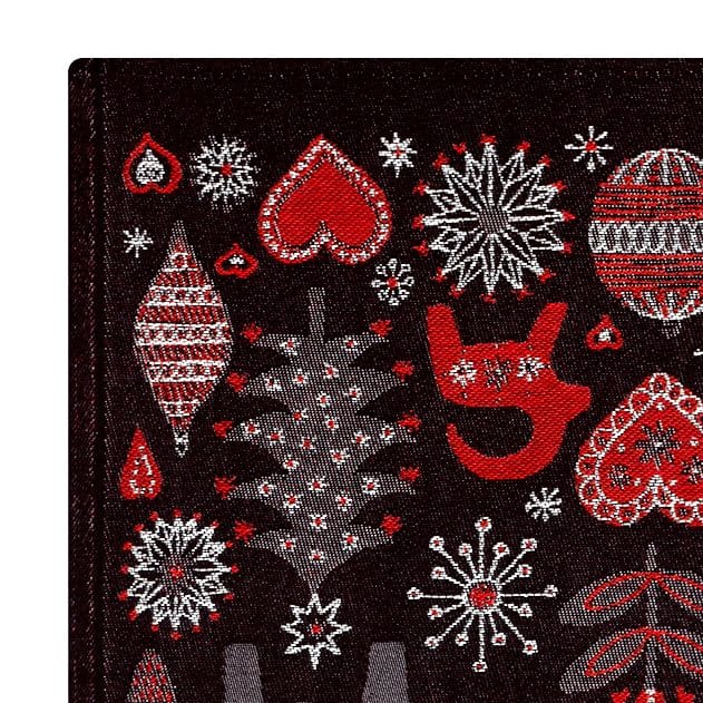 Julnatt löpare, svart Ekelund Linneväveri