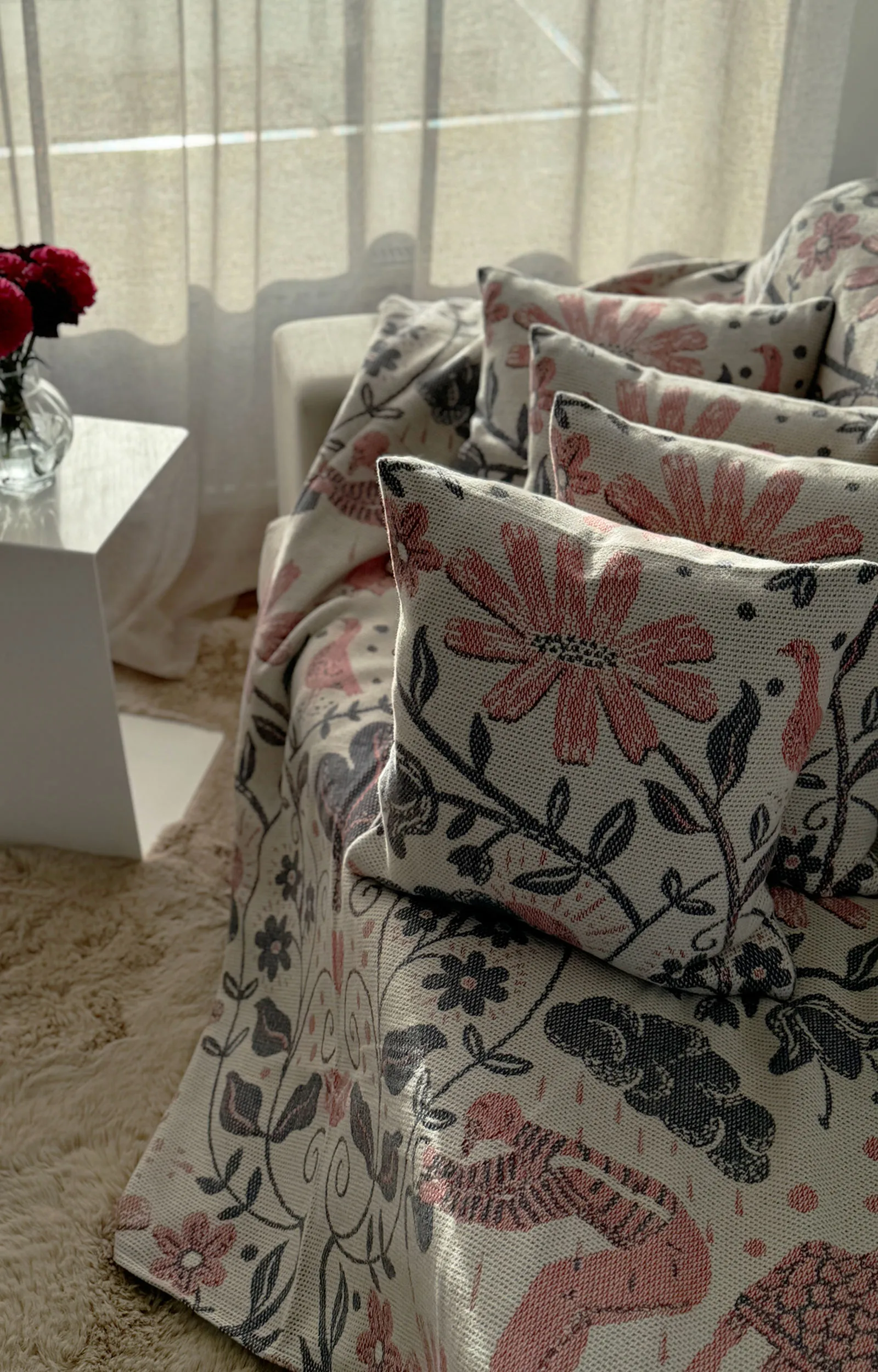 Kärleken kuddfodral 40x40 cm, Multi Ekelund Linneväveri