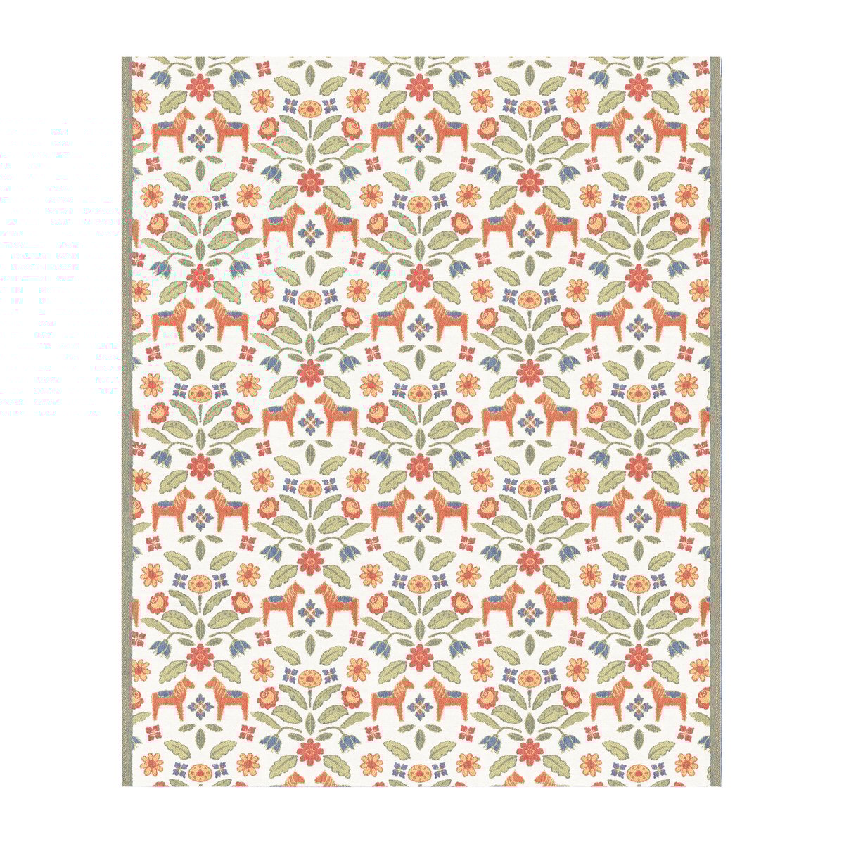 Ekelund Linneväveri Kurbitsblom bomullsfilt 140x170 cm Multi