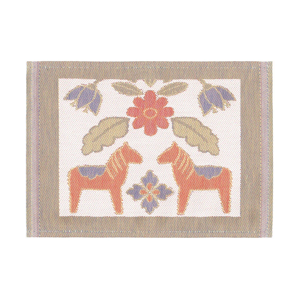 Ekelund Linneväveri Kurbitsblom diskduk 35x25 cm Multi