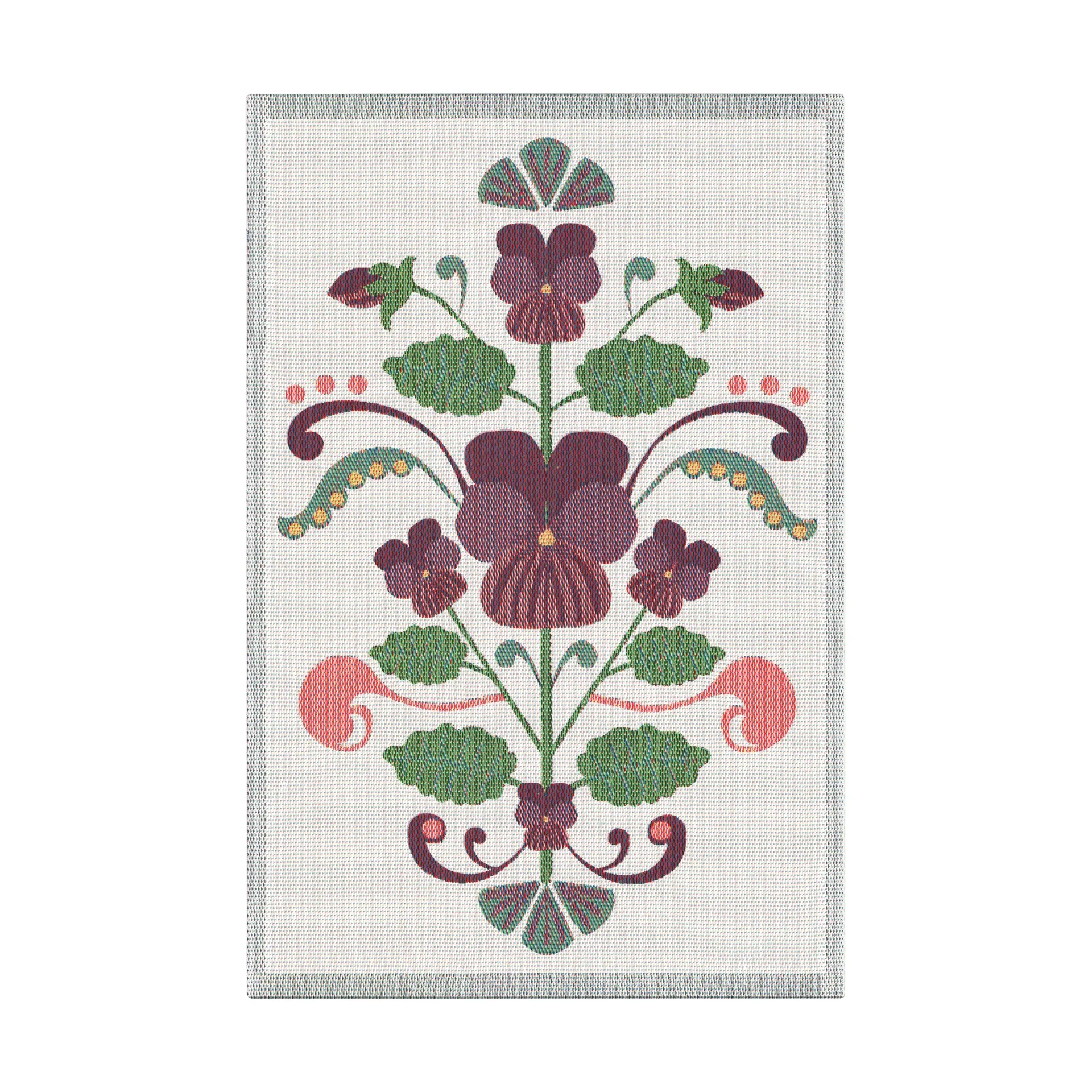 Lindas viol kökshandduk 40x60 cm, Lila-grå Ekelund Linneväveri