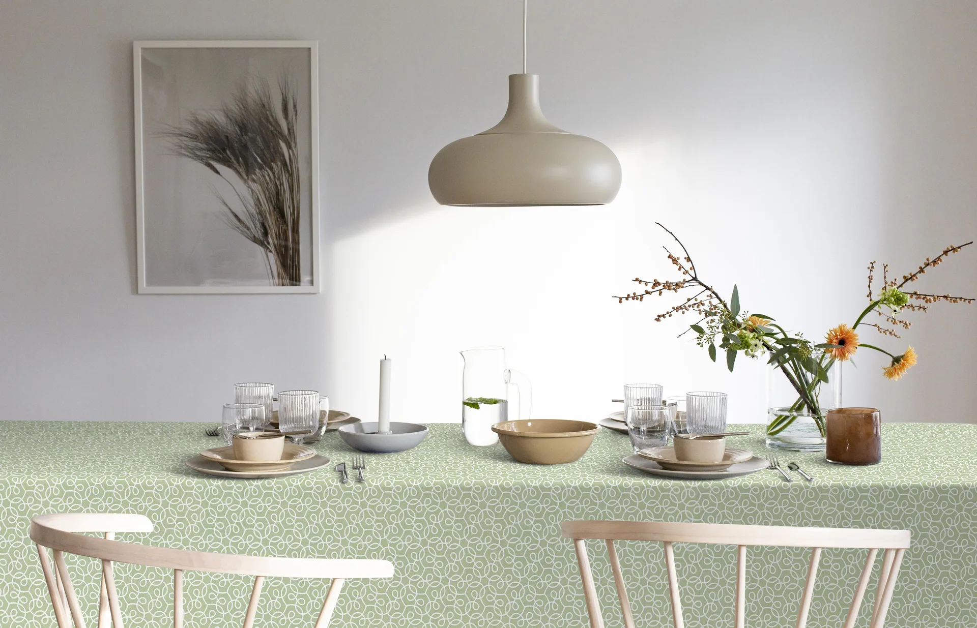 Lindblom bordsduk, 145x145 cm Ekelund Linneväveri