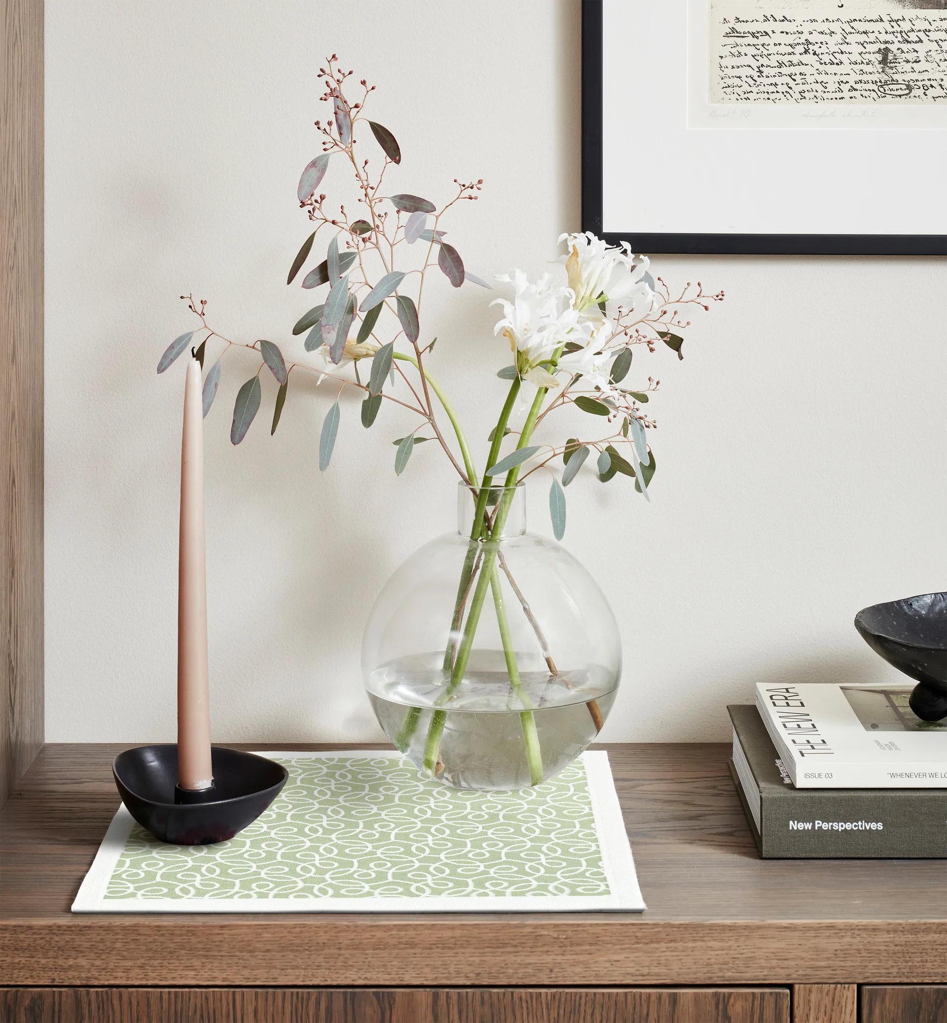 Lindblom servett 35x35 cm, ljusgrön Ekelund Linneväveri