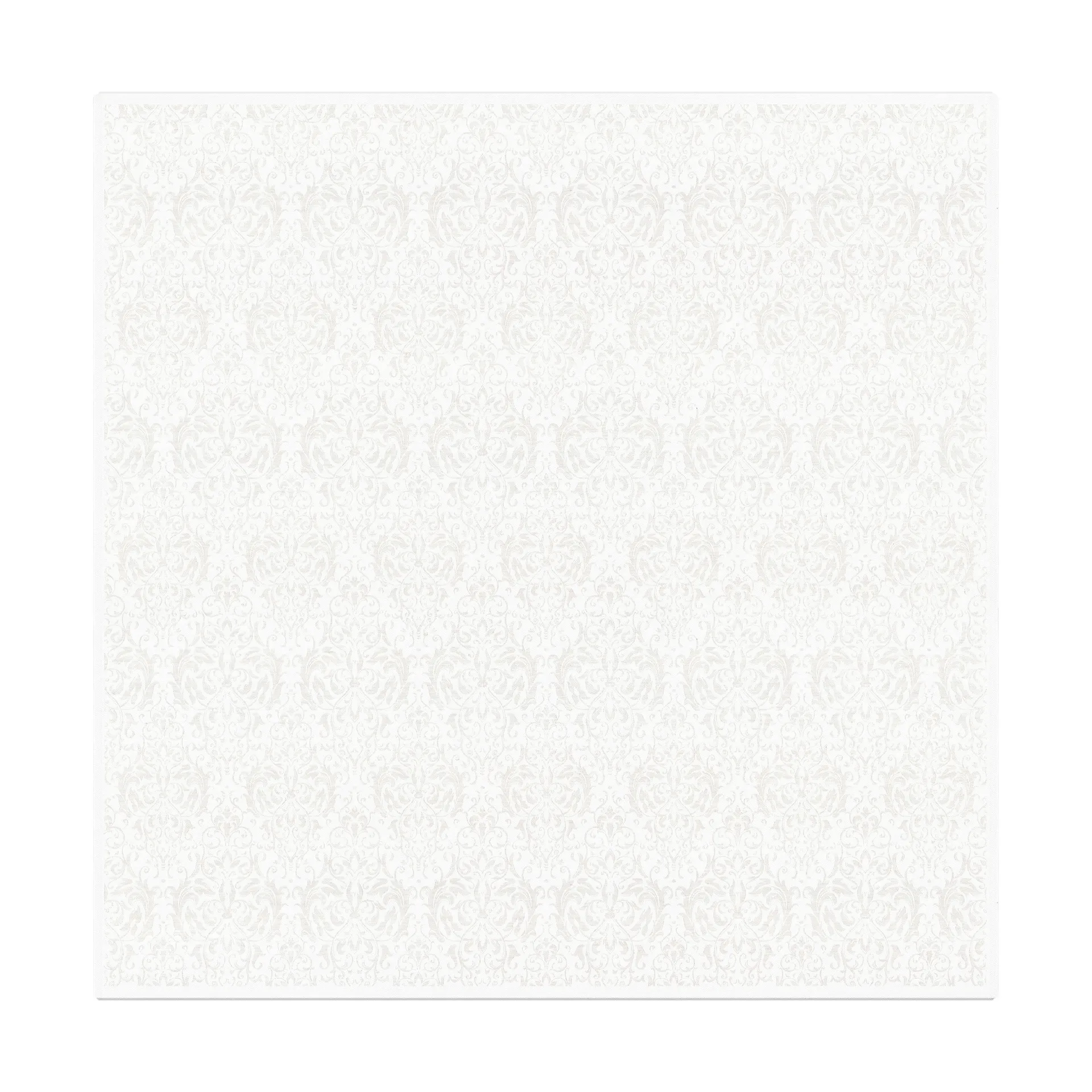 Medaljong bordsduk 150x150 cm, Vit Ekelund Linneväveri