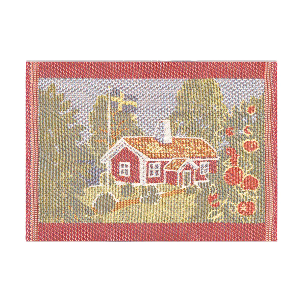 Ekelund Linneväveri Mitt Sverige diskduk 35x25 cm Multi