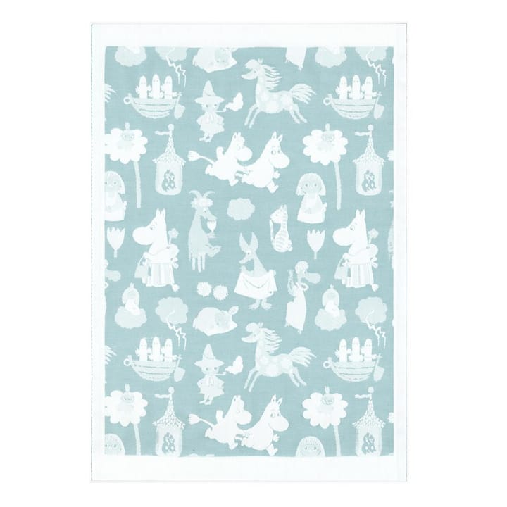 Moomin Valley barnfilt, blå Ekelund Linneväveri
