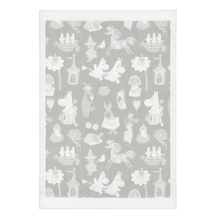 Moomin Valley barnfilt, grå Ekelund Linneväveri