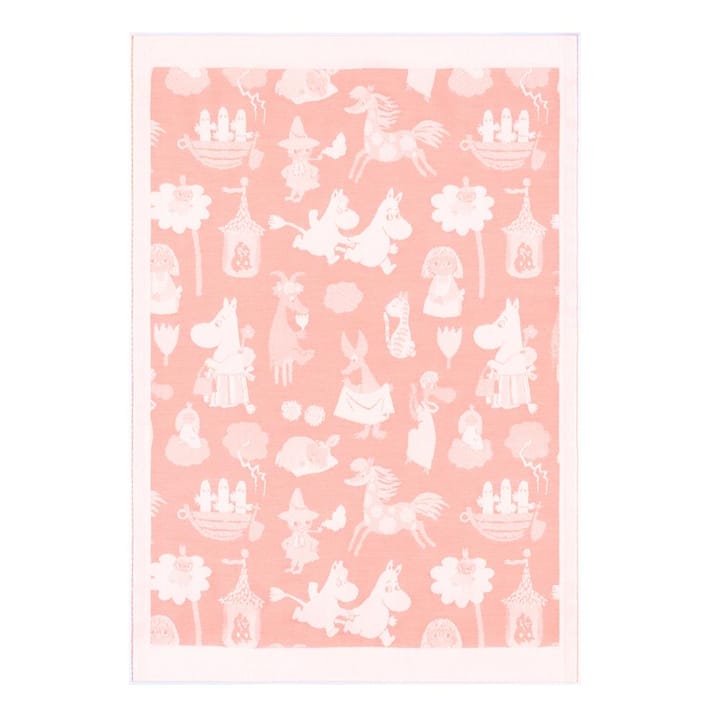 Moomin Valley barnfilt, rosa Ekelund Linneväveri