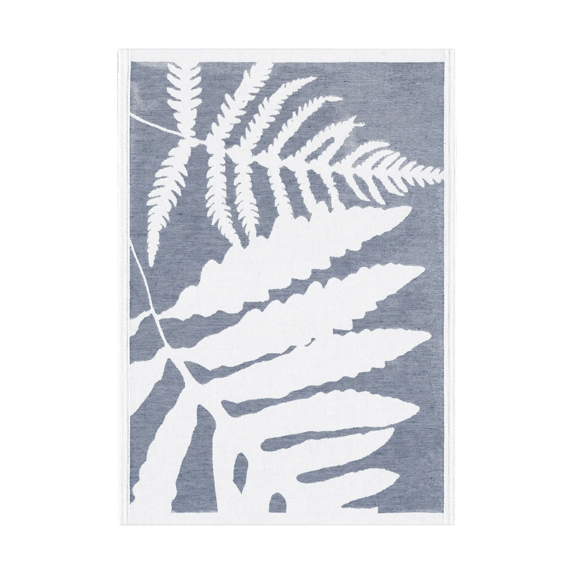 Ormbunkar kökshandduk 50x70 cm, Blå-vit Ekelund Linneväveri