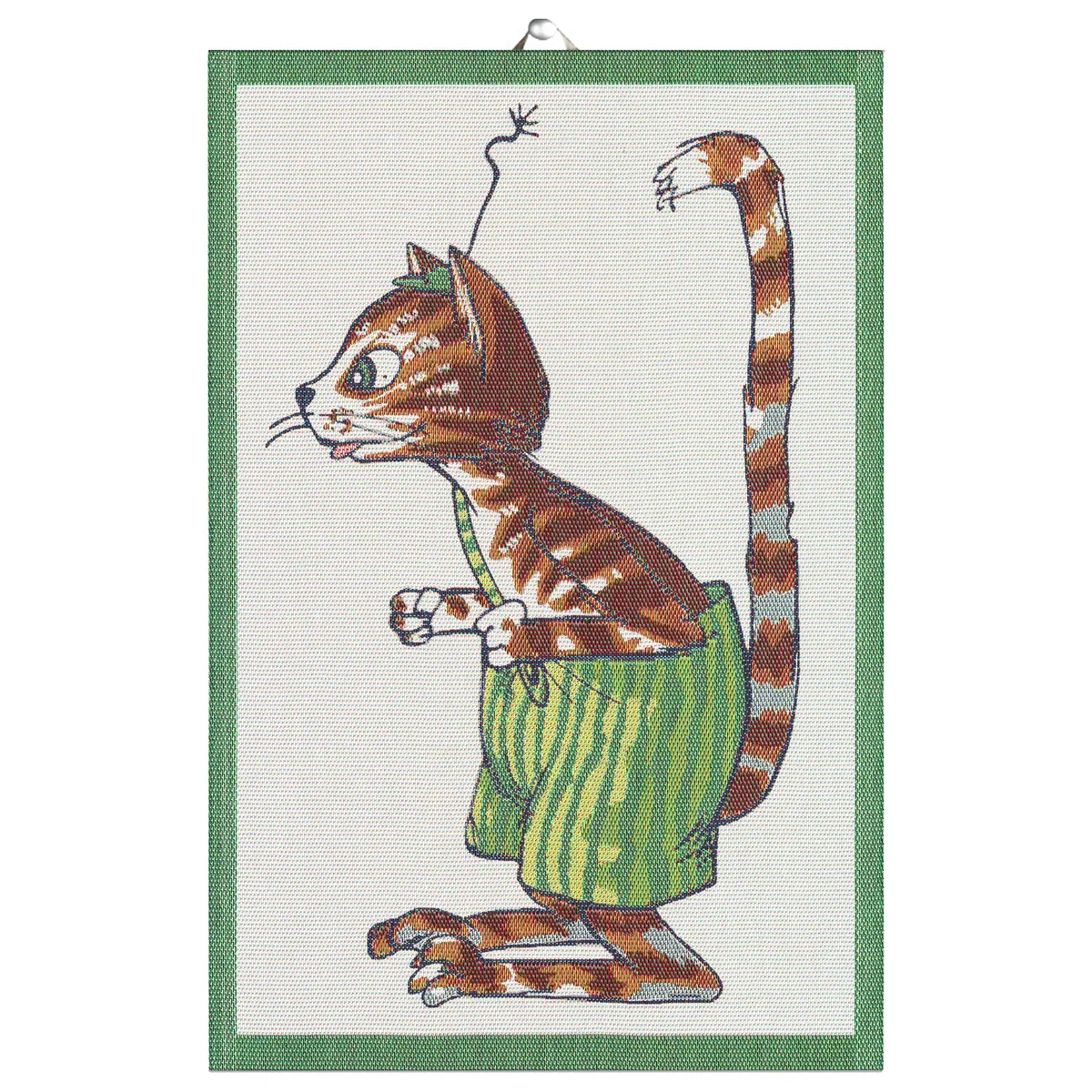 Ekelund Linneväveri Pettson & Findus kökshandduk Findus