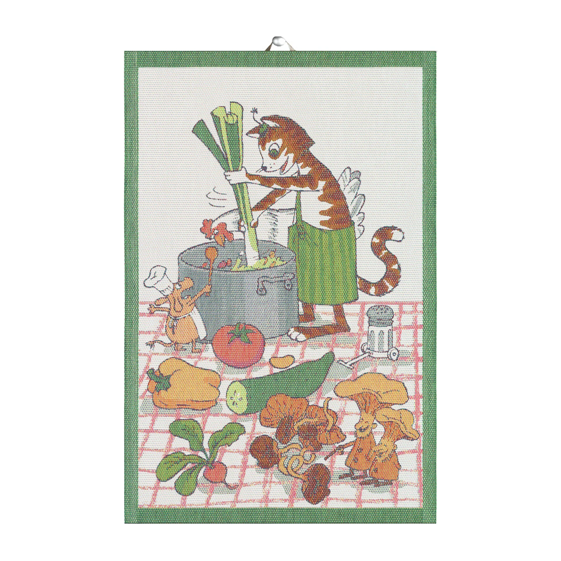 Pettson & Findus kökshandduk, Matlagning Ekelund Linneväveri