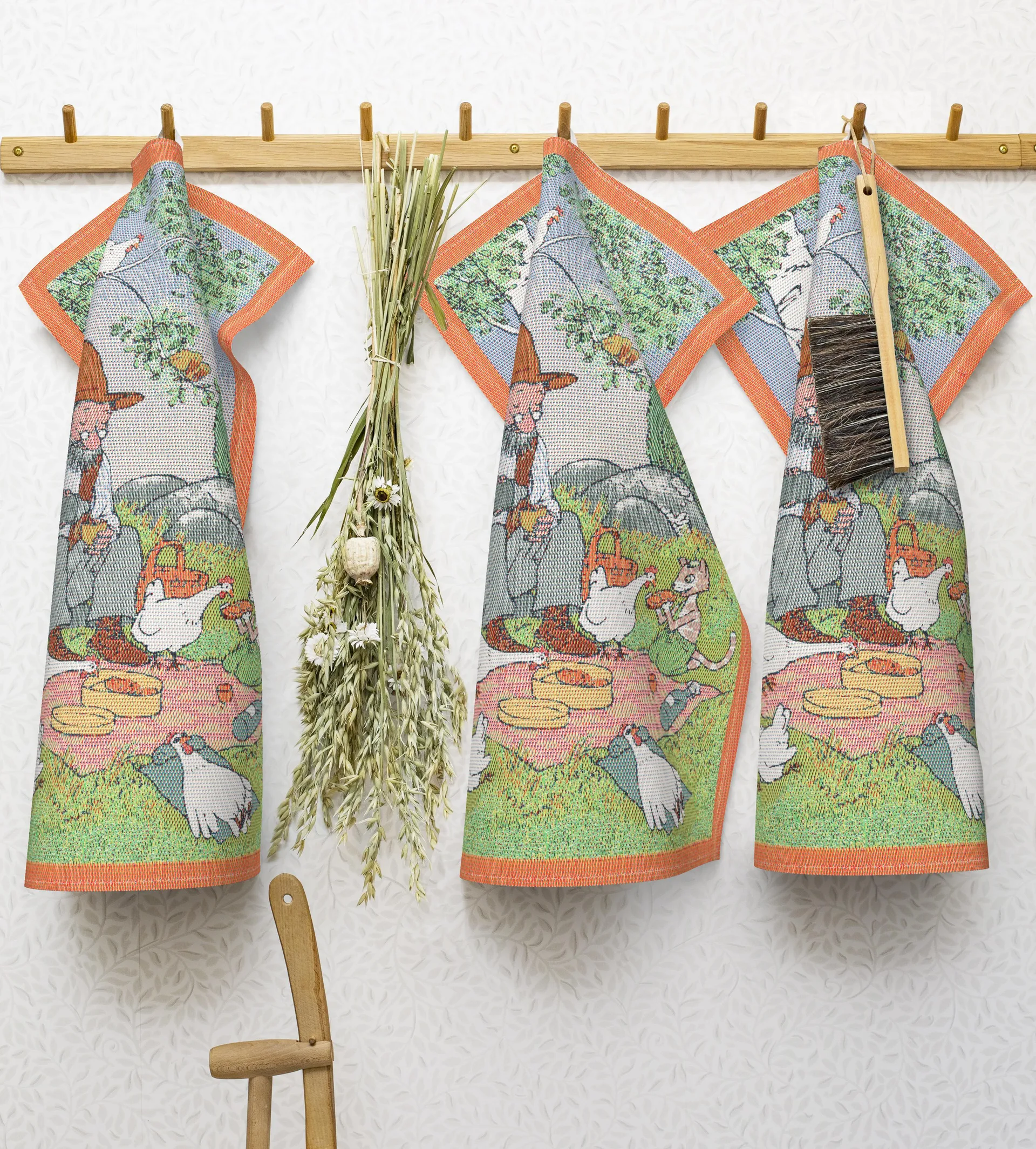 Pettson & Findus kökshandduk, Picknick Ekelund Linneväveri