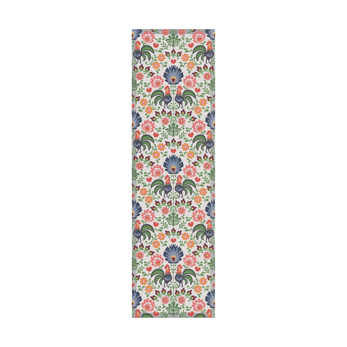 Ekelund Linneväveri Rooster bordslöpare 35x120 cm Multi