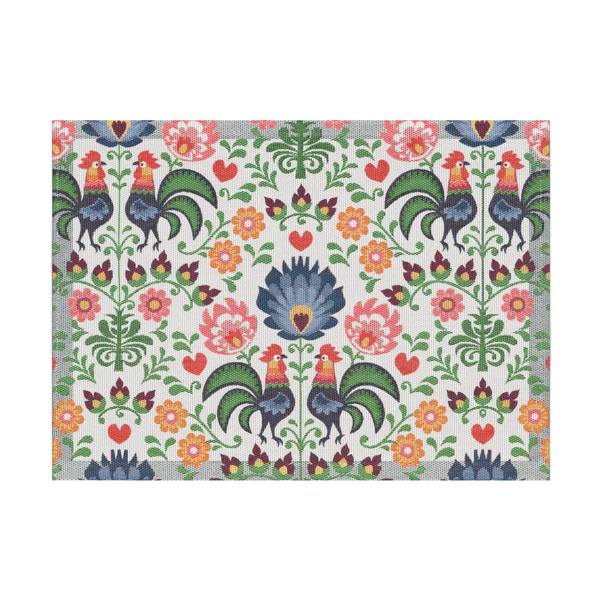 Ekelund Linneväveri Rooster bordstablett 35x48 cm Multi