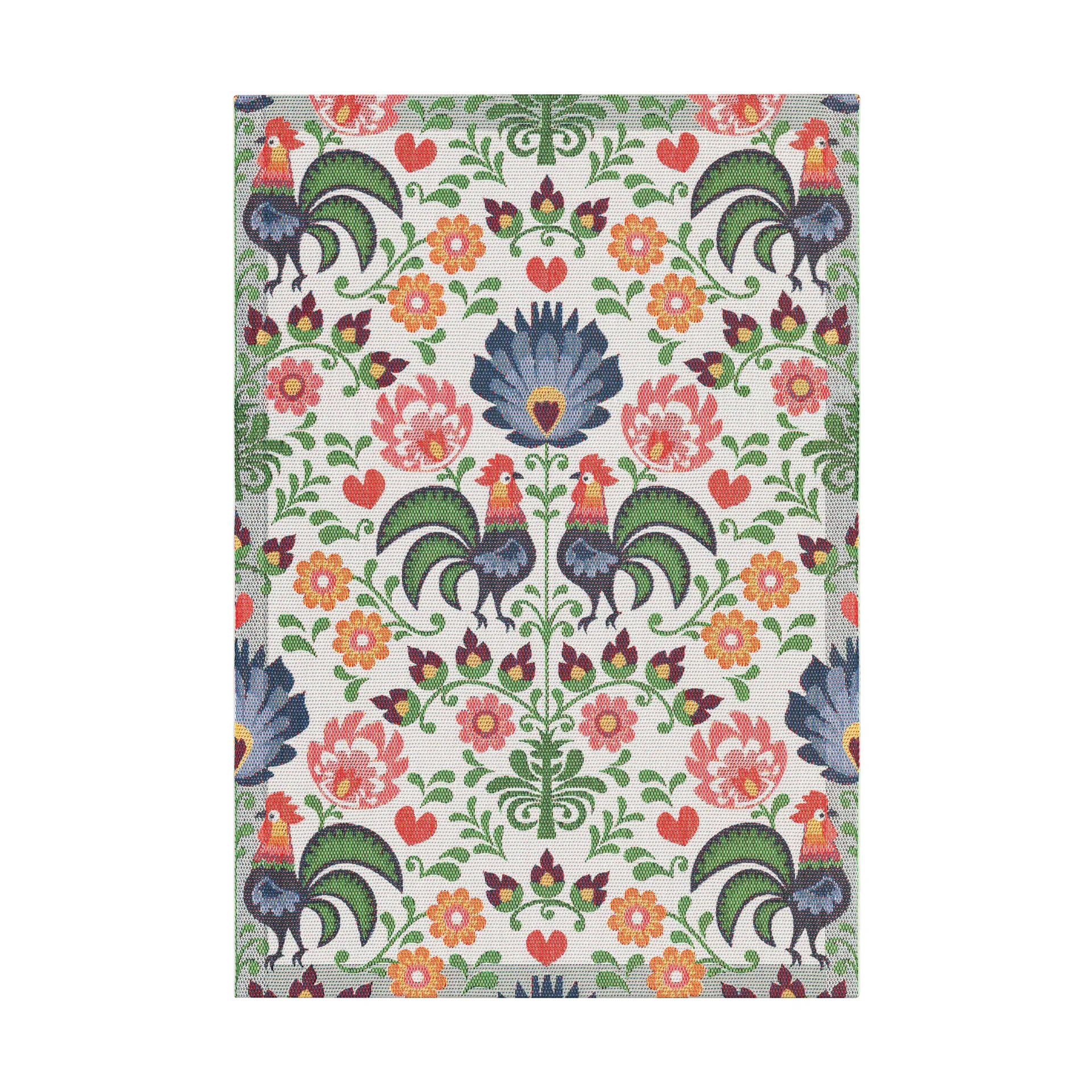 Rooster kökshandduk 35x50 cm, Multi Ekelund Linneväveri
