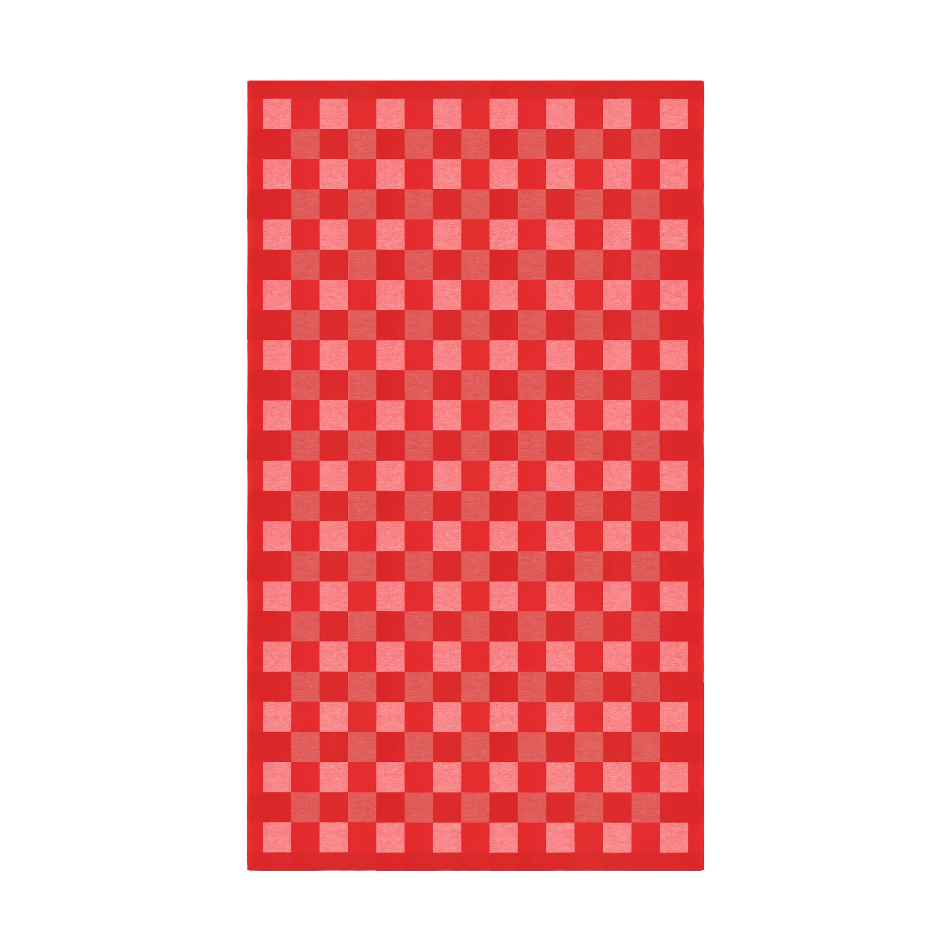 Schack bordsduk röd, 150x250 cm Ekelund Linneväveri