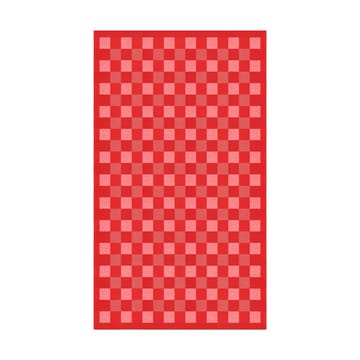 Schack bordsduk röd - 150x350 cm - Ekelund Linneväveri