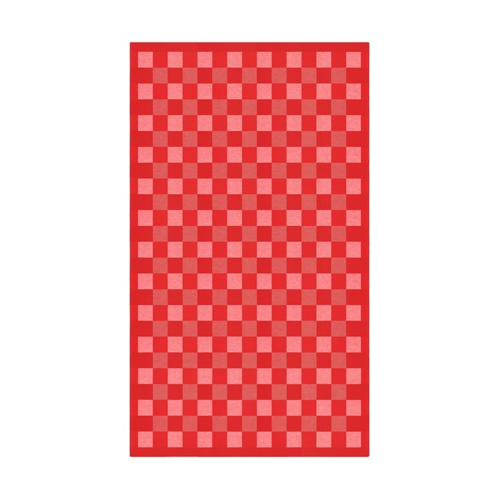 Schack bordsduk röd - 150x350 cm - Ekelund Linneväveri