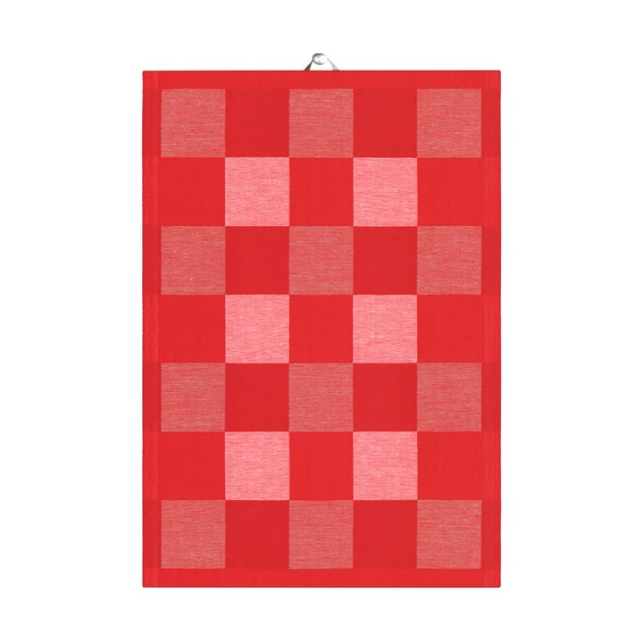 Schack kökshandduk röd - 50x70 cm - Ekelund Linneväveri