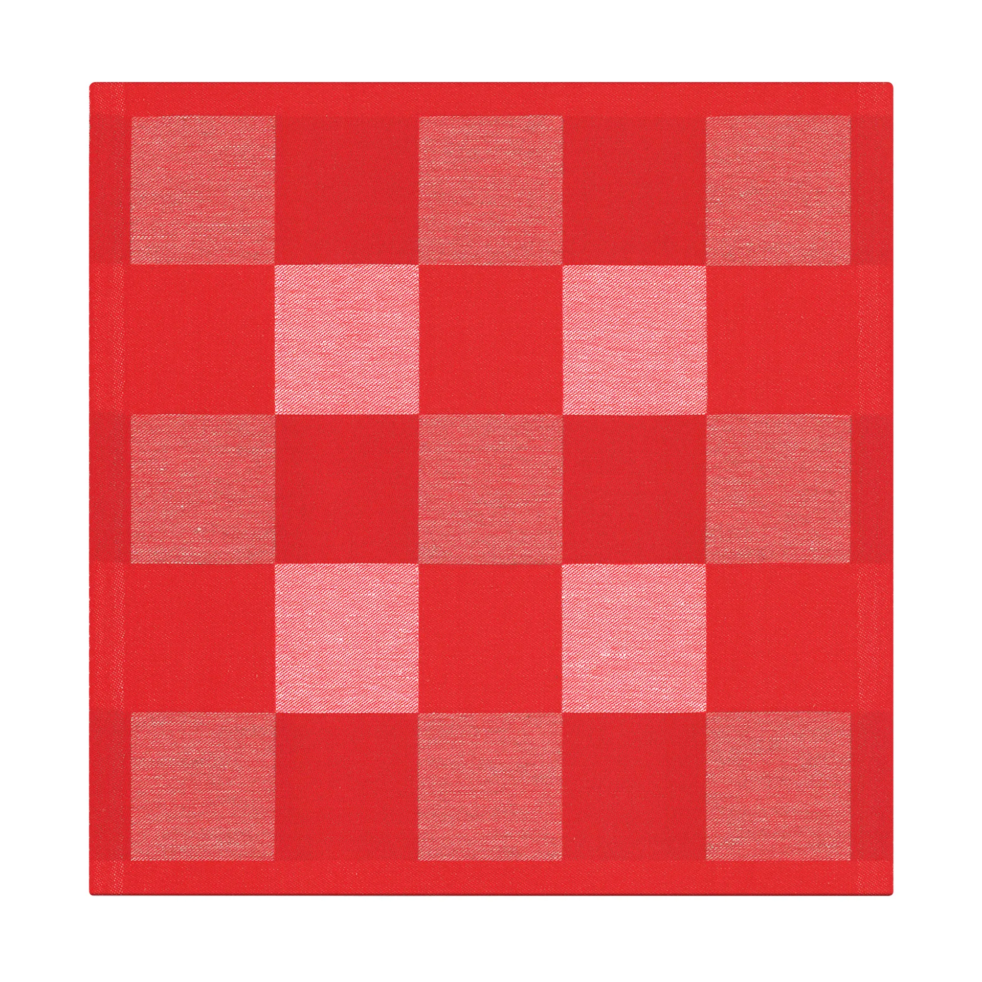 Schack servett röd, 35x35 cm Ekelund Linneväveri