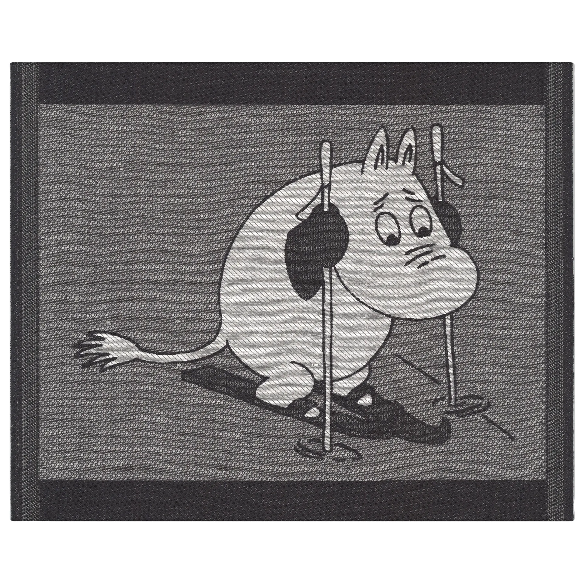 Skiing diskduk 28x35 cm, Svart Ekelund Linneväveri