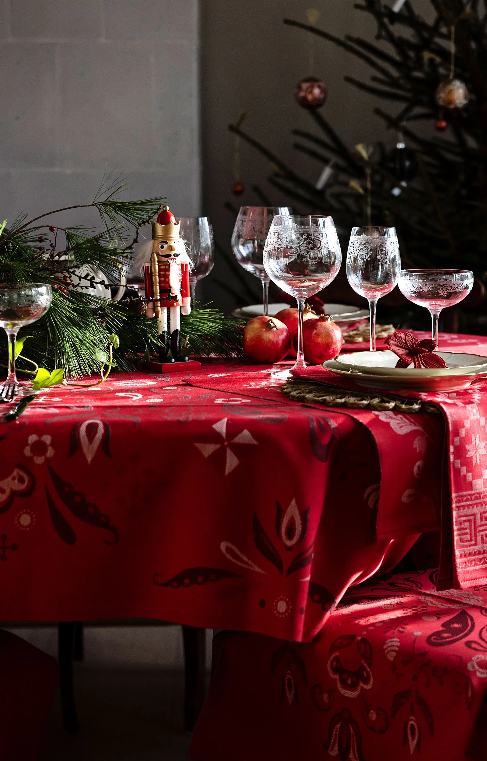 Torplyckan kökshandduk 48x70 cm, Röd Ekelund Linneväveri