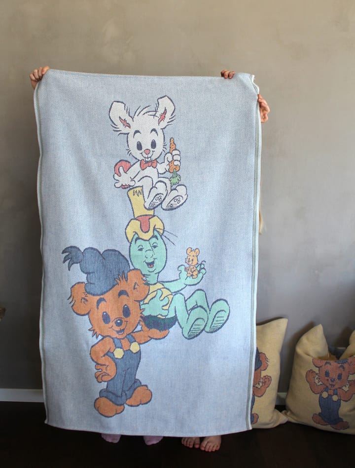 Vänner barnfilt 72x105 cm, Blå Ekelund Linneväveri