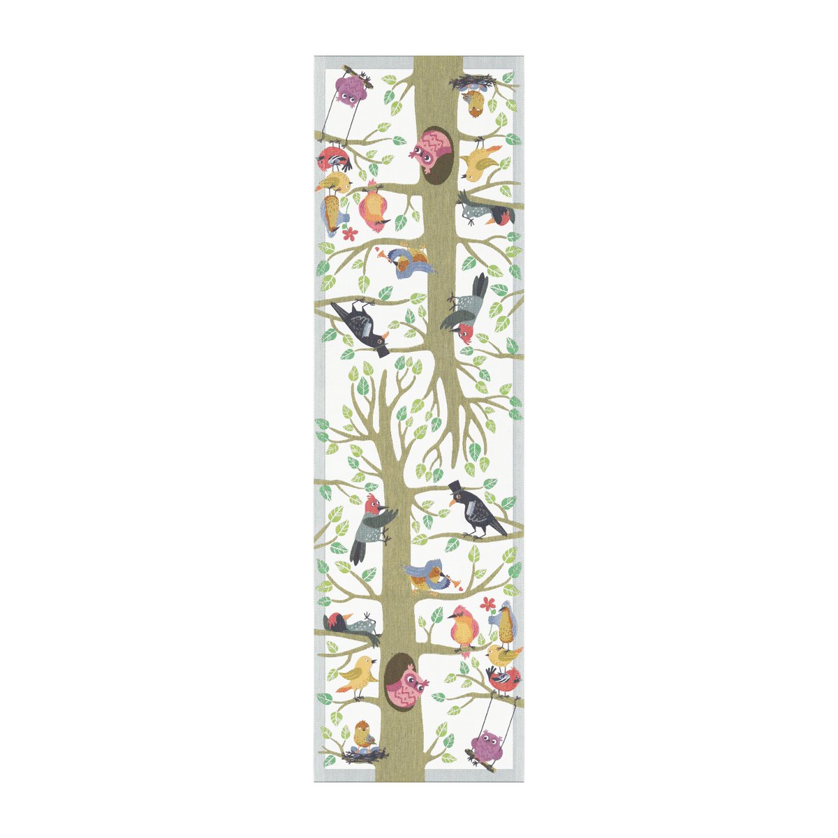 Ekelund Linneväveri Vårfåglar löpare 35x120 cm | Skandinavisk Design | Löpare | Multi