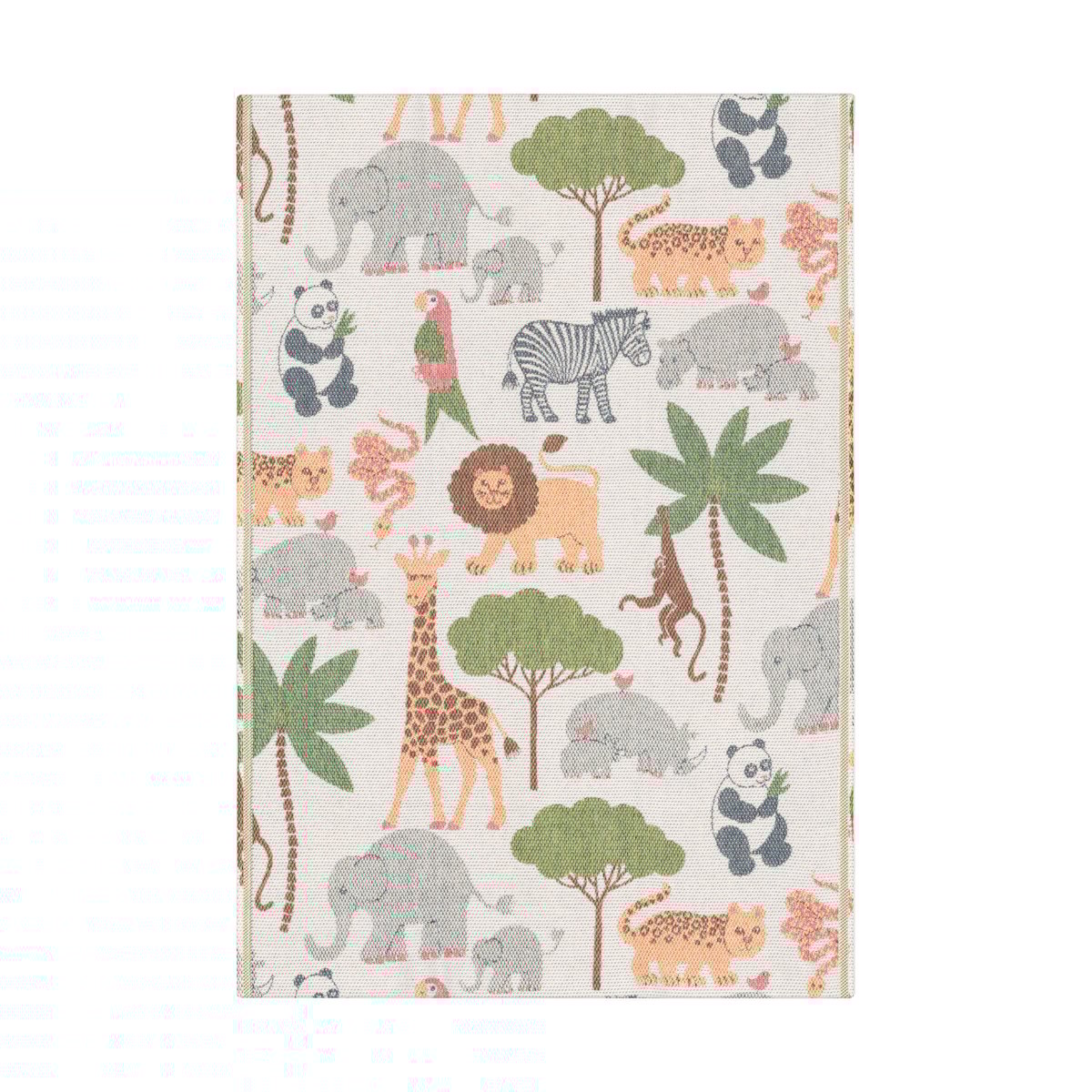 Ekelund Linneväveri Vilda Vänner babyfilt 72x105 cm Multi