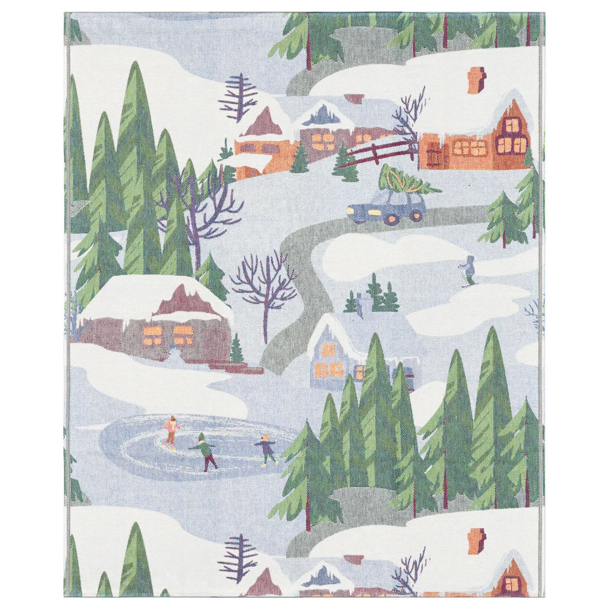 Ekelund Linneväveri Vinterliv filt 140x170 cm Multi