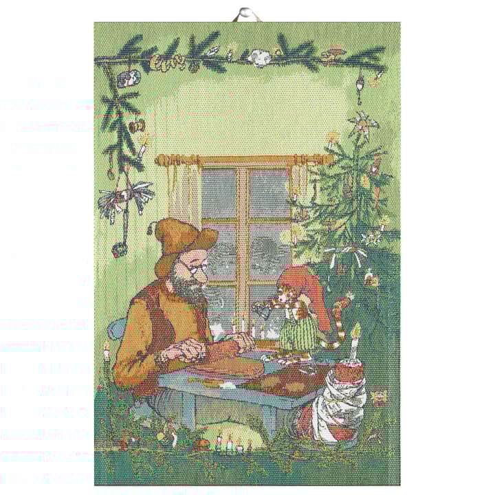 Pettson & Findus kökshandduk - Julpyssel - Ekelund
