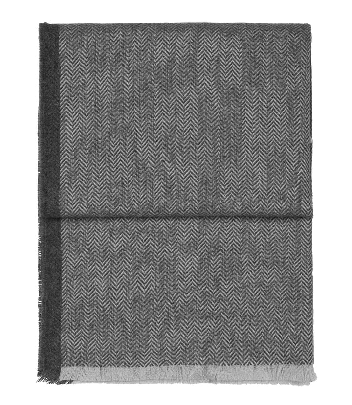 Herringbone pläd 130x190 cm, Light grey-grey Elvang Denmark