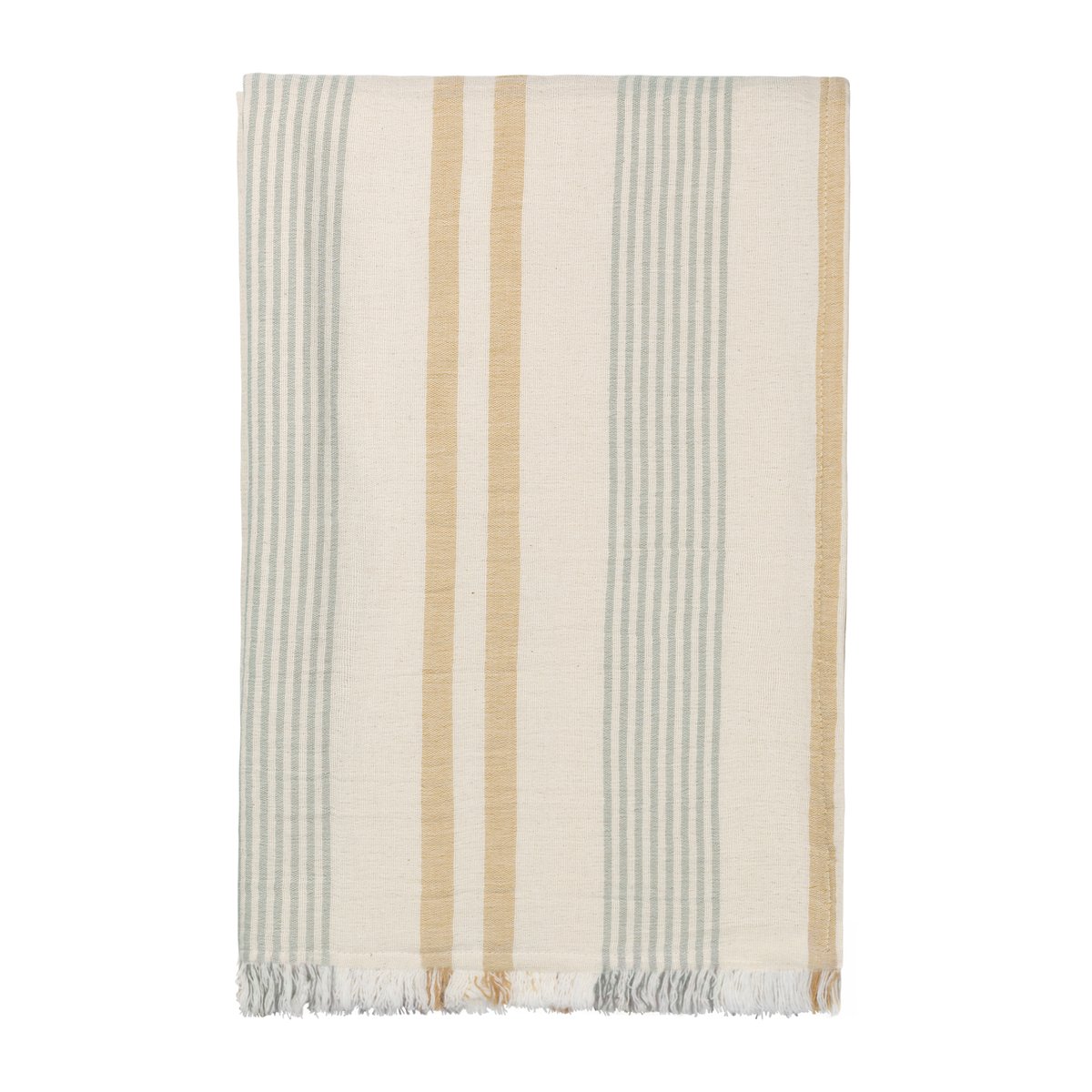Elvang Denmark Iris pläd 130x215 cm Yellow-Green | Skandinavisk Design | Bomullsplädar & Bomullsfiltar | Grön