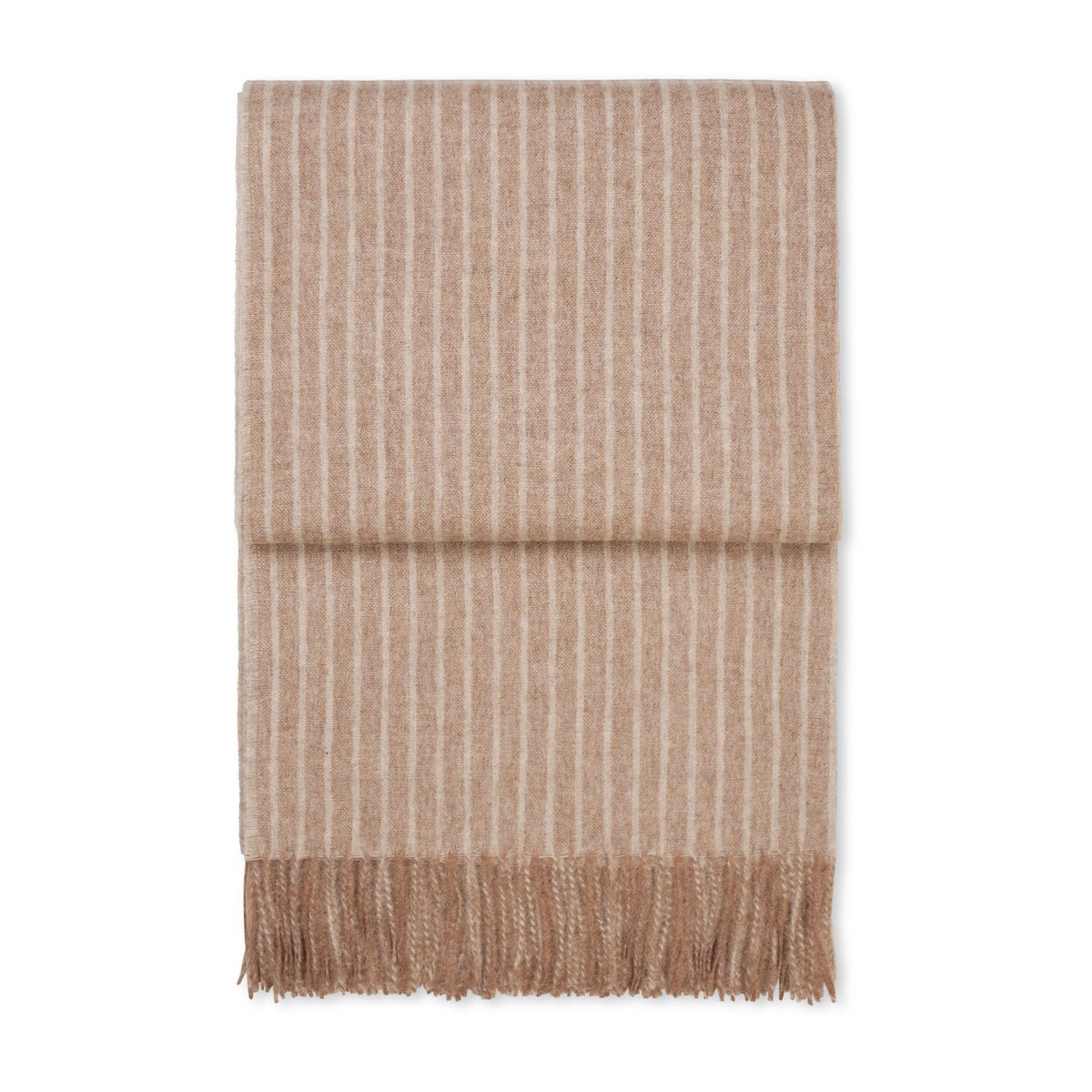 Elvang Denmark Stripes pläd 130x200 cm Camel | Skandinavisk Design | Bomullsplädar & Bomullsfiltar | Beige