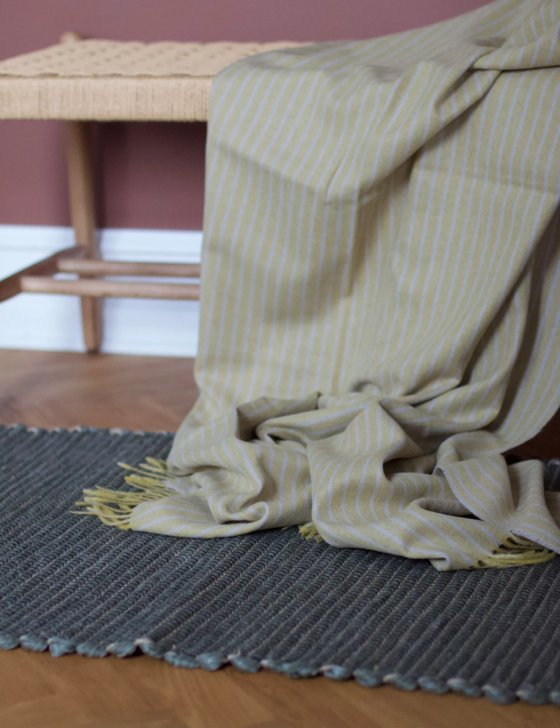 Stripes pläd 130x200 cm, Light yellow Elvang Denmark