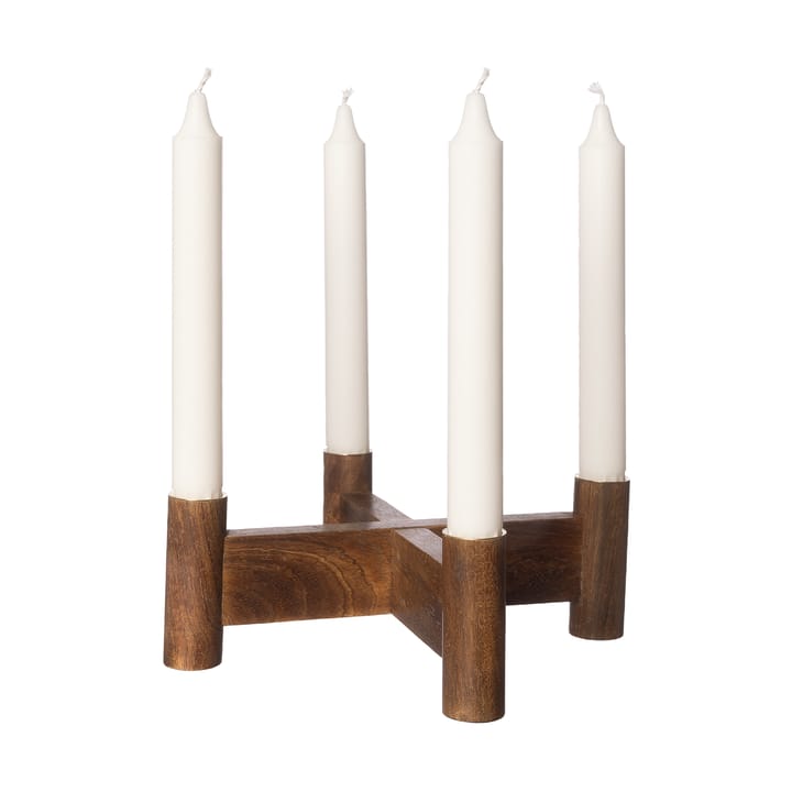 Ernst adventsljusstake Ø22x8 cm - Mörkbrun - ERNST