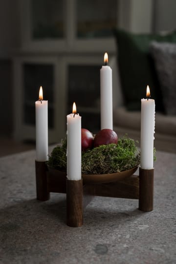 Ernst adventsljusstake Ø22x8 cm - Mörkbrun - ERNST