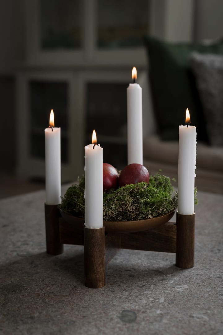 Ernst adventsljusstake Ø22x8 cm, Mörkbrun ERNST